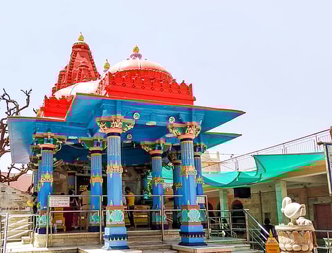 The famous Brahma Temple located in Pushkar